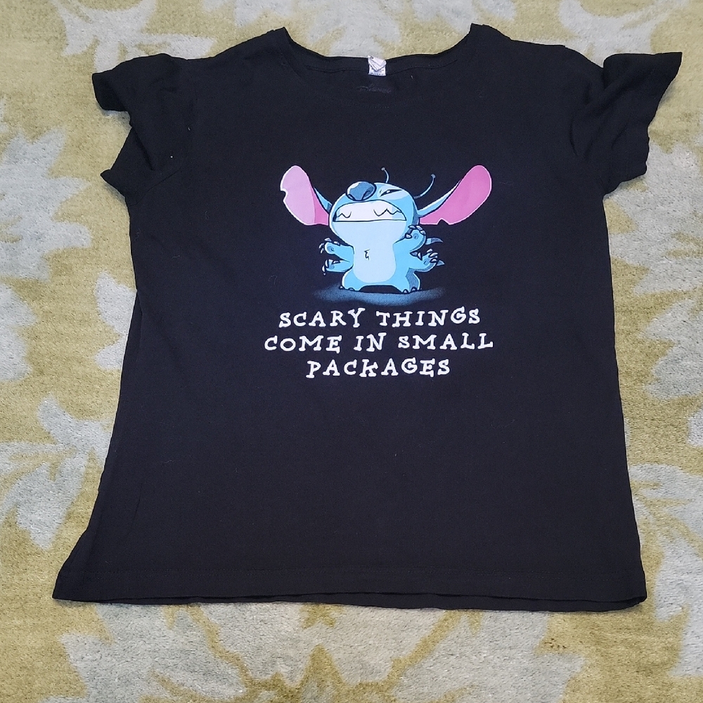 Disney Stitch Black and Blue Short Sleeve Tee